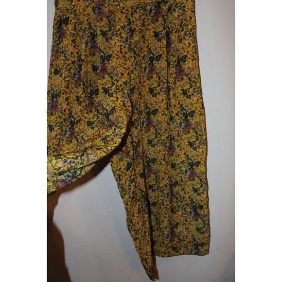 MADEWELL x KAREN WALKER floral potter pants 100% Silk size 12 womens - Picture 6 of 11